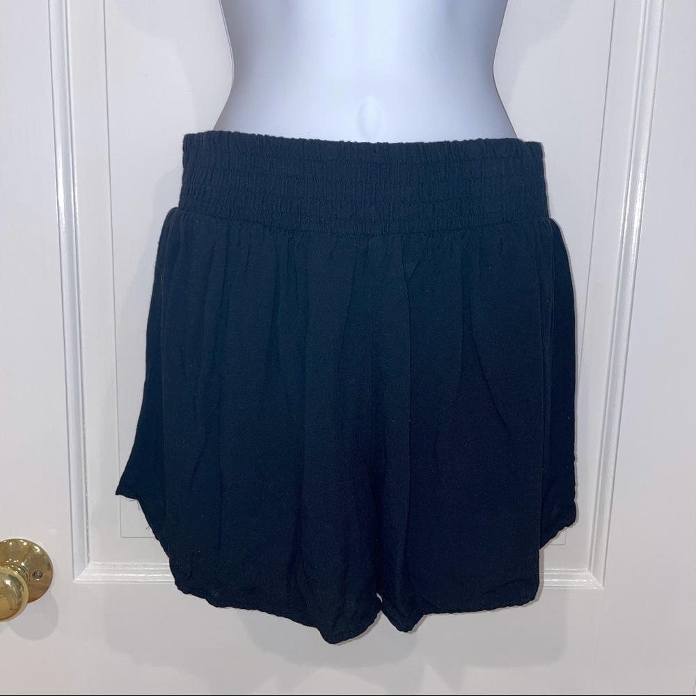 Love...Ady black elastic waistband shorts S